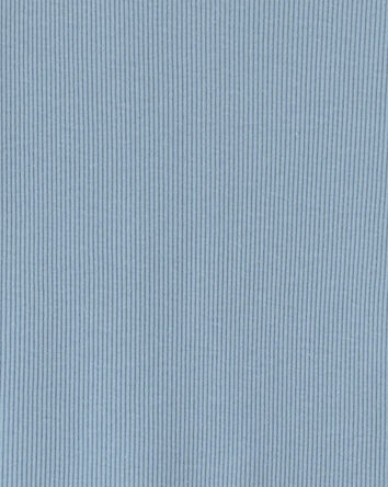 Girls Long-Sleeve Rib Top - Blue, 