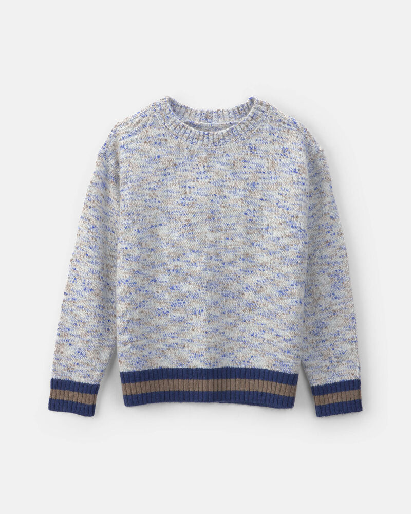 Boys Contrast Baggy Sweater - Blue, image 1 of 4 slides