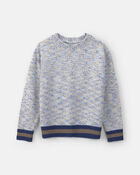 Boys Contrast Baggy Sweater - Blue, image 1 of 4 slides