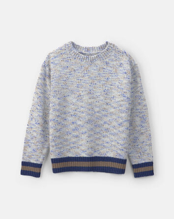 Boys Contrast Baggy Sweater - Blue, 