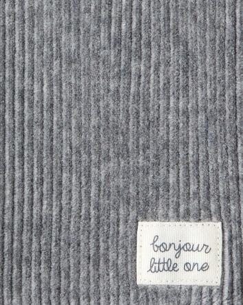 Baby Boy Ribbed Velour Pullover Sweatshirt - Grey, 