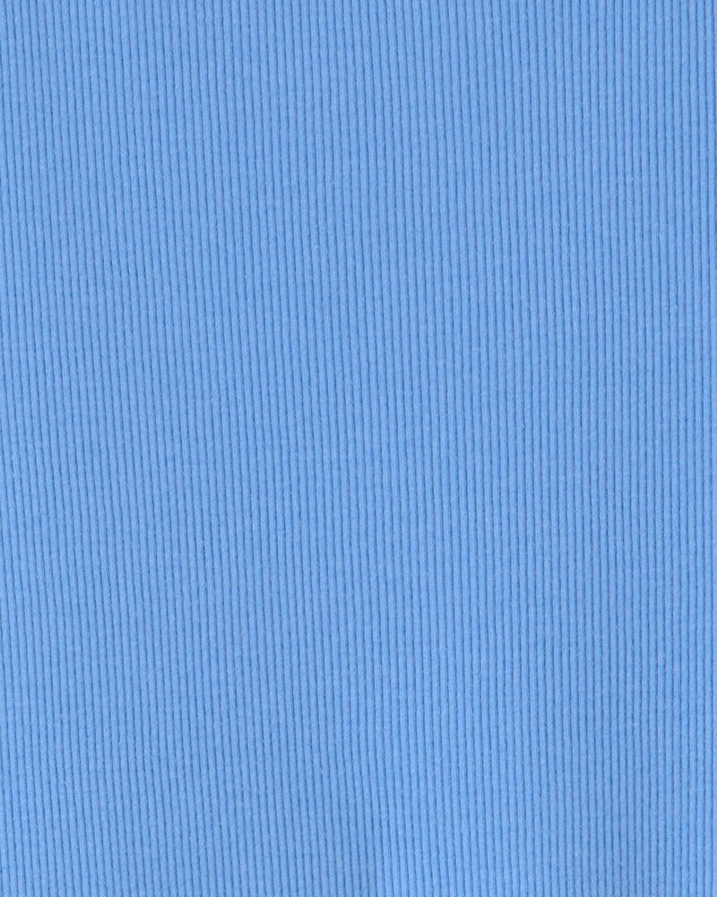 Filles - Robe manches courtes en tissu c&ocirc;tel&eacute; - Bleu, image 3 sur 3 diapositives