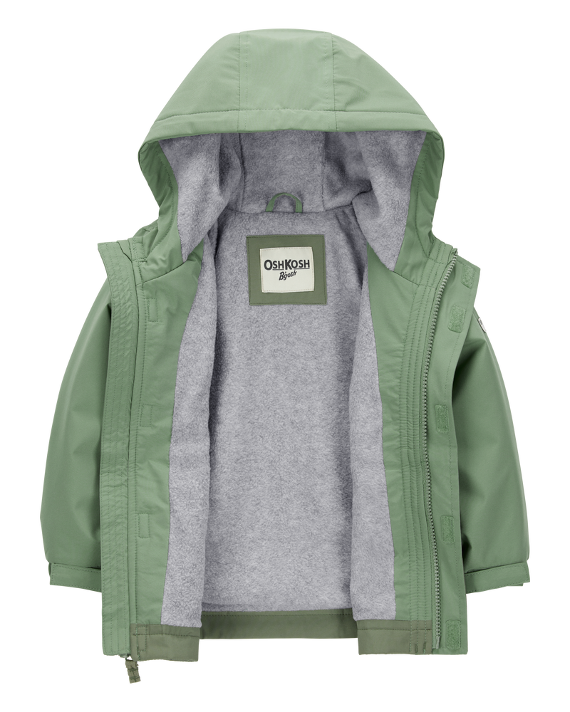 Toddler Midweight Colour Block Jacket - Green, image 2 of 3 slides