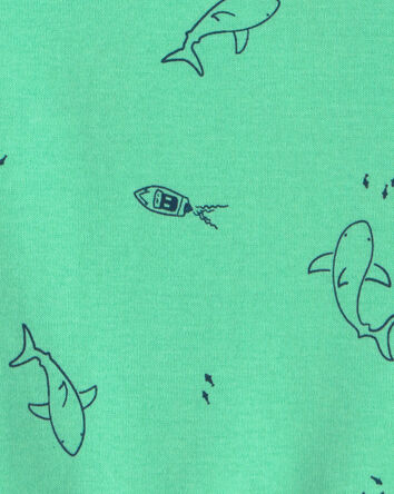 B&eacute;b&eacute; gar&ccedil;on - Barboteuse sans manches &agrave; motif requin - Vert, 
