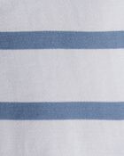 Tout-petit gar&ccedil;on - Ensemble t-shirt &agrave; manches longues et pantalon en French terry &agrave; rayures - bleu, image 4 sur 4 diapositives