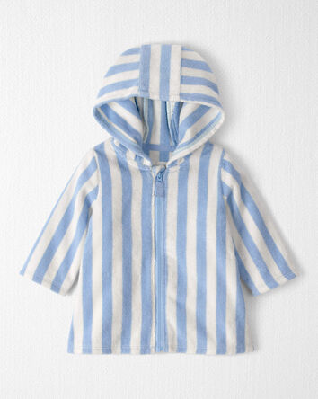 Baby Organic Cotton Cover Up in Stripes, 