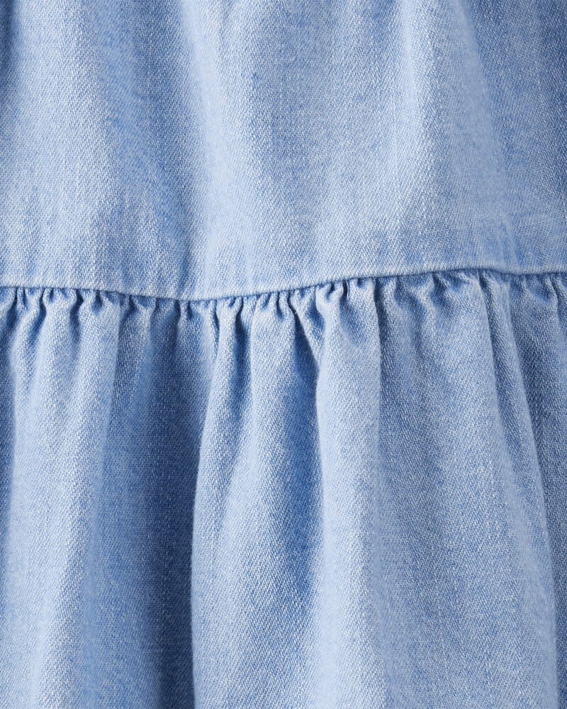 Baby Organic Cotton Chambray Dress , image 5 of 5 slides