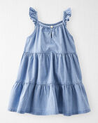 Tout-petit fille - Robe en chambray de coton biologique, image 2 sur 4 diapositives