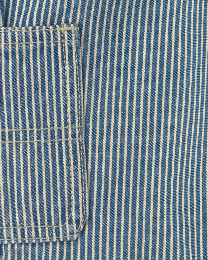 Jean menuisier en denim &agrave; rayures hickory pour tout-petit - D&eacute;lav&eacute; clair, image 7 sur 7 diapositives