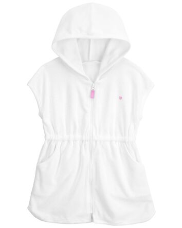Hooded Zip-Up Cover-Up, 
