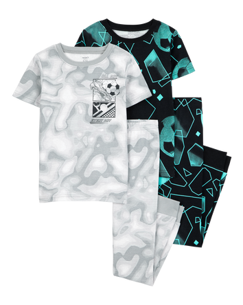 Kid 4-Piece Sports Cotton Pyjamas, 