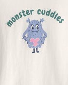 Toute-petit fille - T-shirt manches longues &agrave; imprim&eacute; &laquo;Monster Cuddles&raquo; &ndash; Cr&egrave;me, image 2 sur 2 diapositives