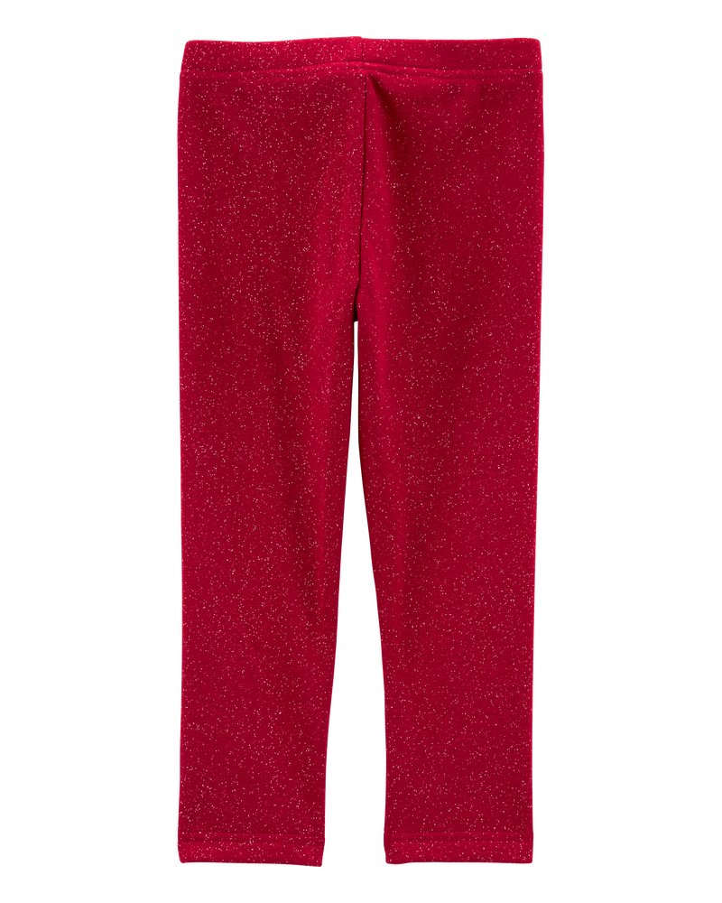 Baby Glitter Cozy Fleece Leggings, image 3 of 5 slides