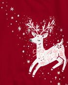 Kid Reindeer Christmas Flutter Top, image 2 of 3 slides