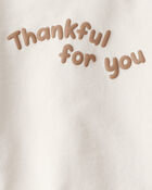 Baby 2-Piece Thanksgiving Acorn Print Cotton Long-Sleeve Tee & Pant Set - Brown/Cream, image 4 of 6 slides