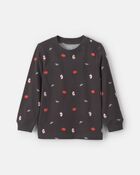 Toddler Boy Pumpkin Halloween Long-Sleeve T-Shirt - Grey, image 1 of 3 slides
