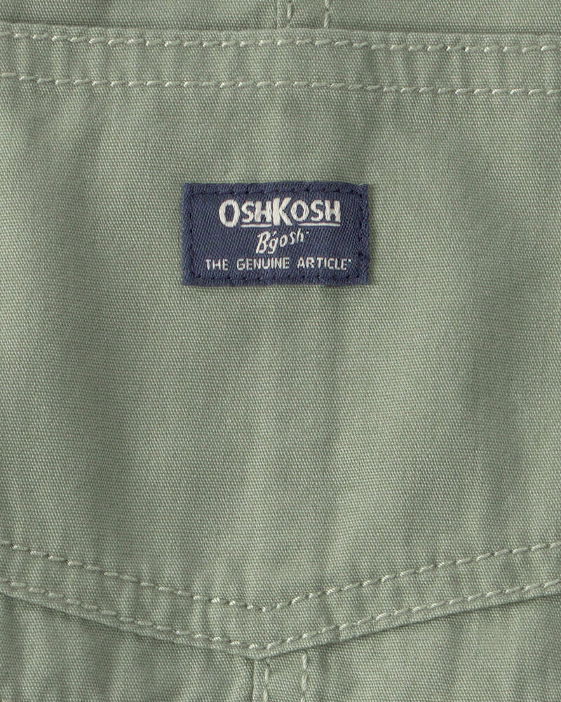 B&eacute;b&eacute; gar&ccedil;on - Toile Shortall - Vert olive, image 3 sur 3 diapositives