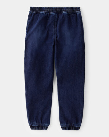 Kid Tapered Iconic Denim Joggers - Indigo Wash, 