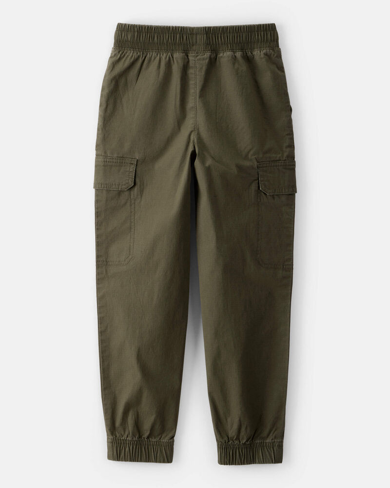 Boys Cotton Fashion Cargo Pants - Green, image 2 of 5 slides