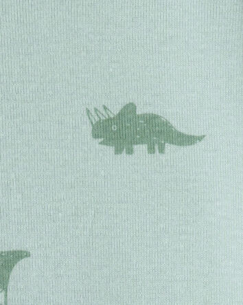 Toddler Dinosaur 100% Cotton Snug Fit 1-Piece Pyjama Set - Green, 