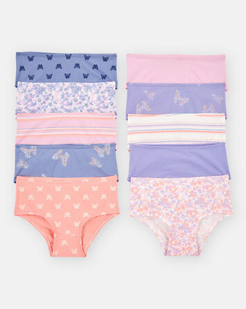 Toddler Girl 10-Pack Butterfly Floral Brief Underwear, 