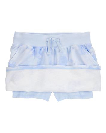 Kid Drawstring Cloud Dye Skort, 