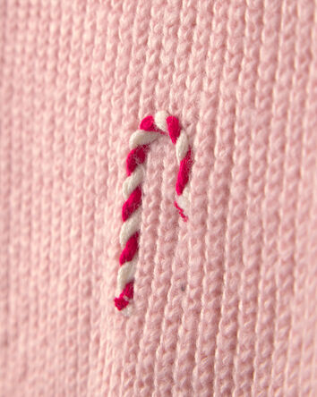 Girls Candy Cane Sweater - Pink, 