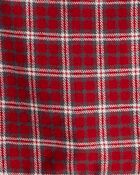 Toddler Girl 2-Piece PlaidCotton Long-Sleeve Dress Set - Red, image 3 of 5 slides