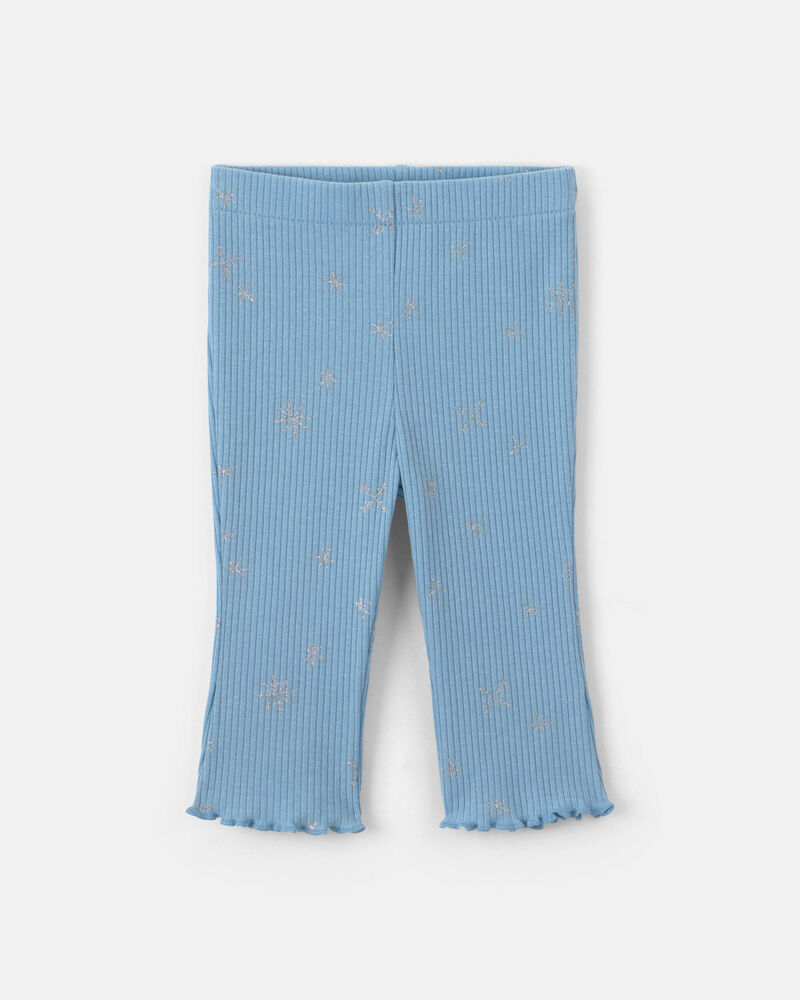 Baby Girl 2-Piece Snowflake Fair Isle Long-Sleeve Bodysuit & Pant Set - Blue, image 2 of 4 slides
