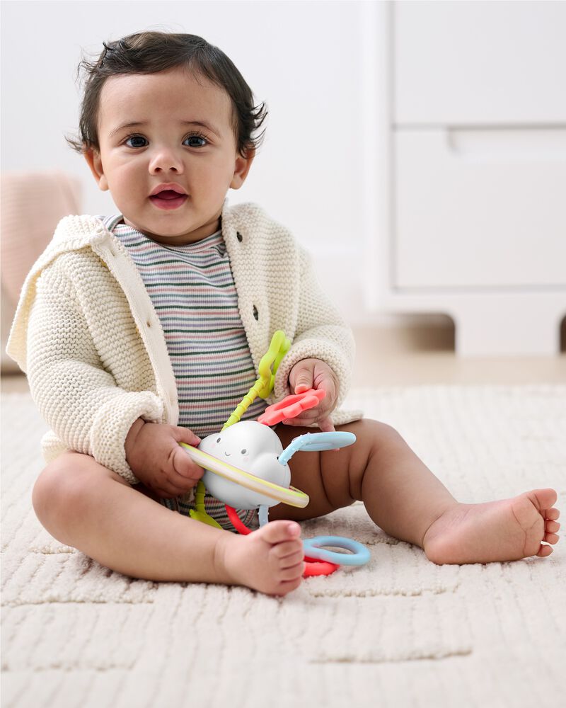 Silver Lining Cloud Pull & Play Baby Sensory Toy, image 5 of 5 slides