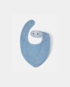 Baby Boy 3-Piece Paw Print Top & Pant Set - Blue, image 3 of 5 slides