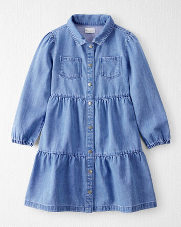 Filles - Robe en denim de coton biologique, 