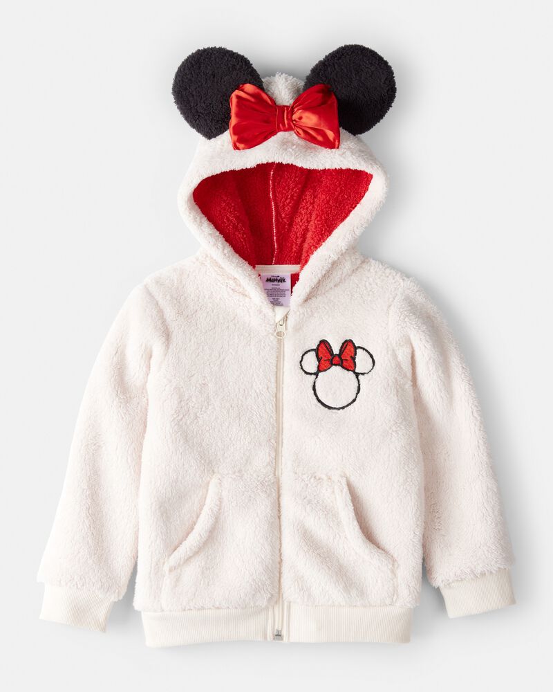 Toddler Girl Disney&copy; Minnie Mouse Hoodie - White, image 1 of 3 slides