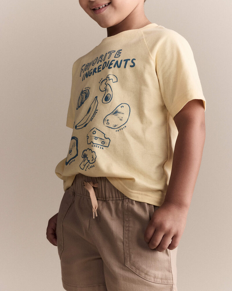 Tout-petit - T-shirt d&eacute;contract&eacute; &agrave; imprim&eacute; &laquo;Favorite Ingredients&raquo; - Jaune, image 2 sur 6 diapositives