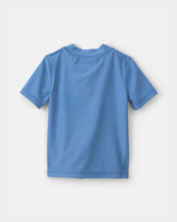 Tout-petit gar&ccedil;on - Maillot dermoprotecteur uni &agrave; manches courtes, palmiers - Bleu, 