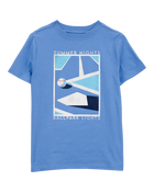 Kid Baseball Short-Sleeve Graphic Tee - Blue, image 1 of 3 slides