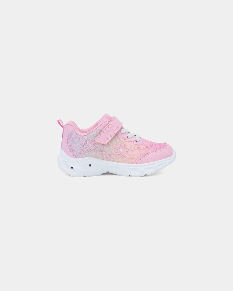 Toddler Girl Star Light-Up Athletic Sneakers - Pink, image 2 of 7 slides