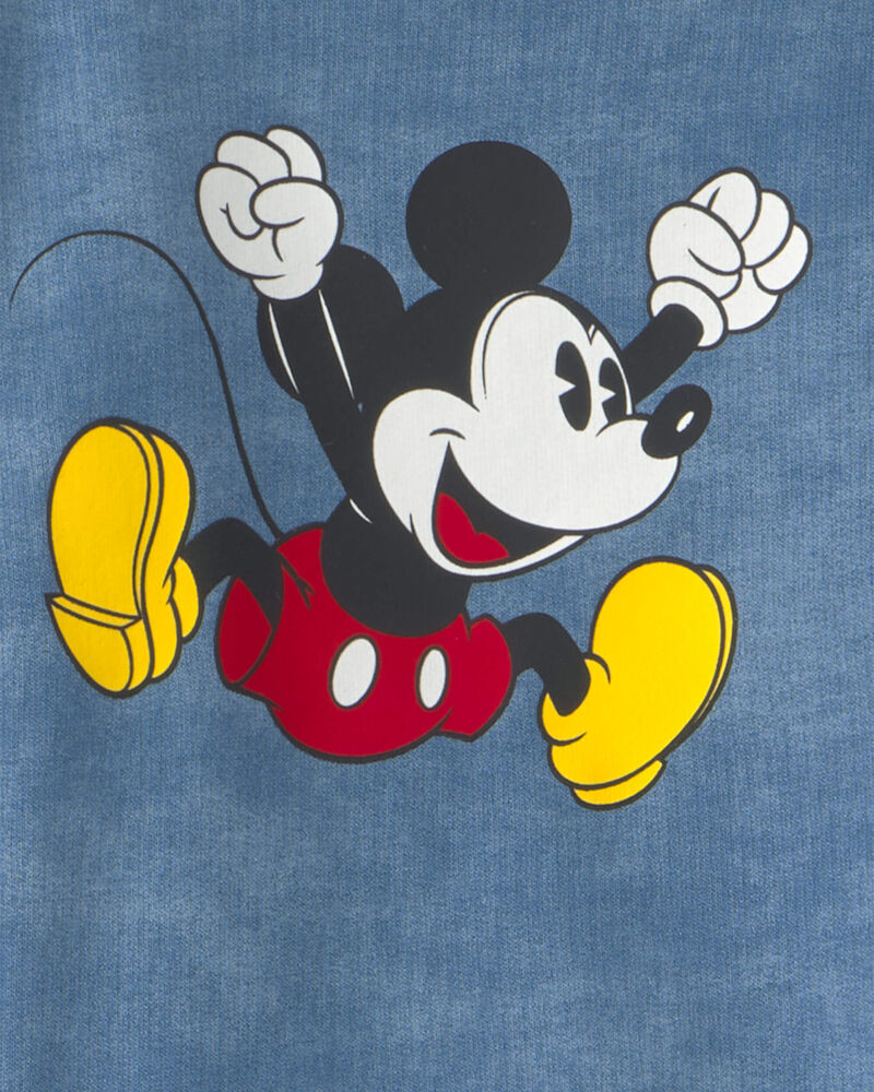 Baby 2-Piece Disney&copy; Mickey Mouse French Terry Top & Short Set - Blue, image 4 of 5 slides
