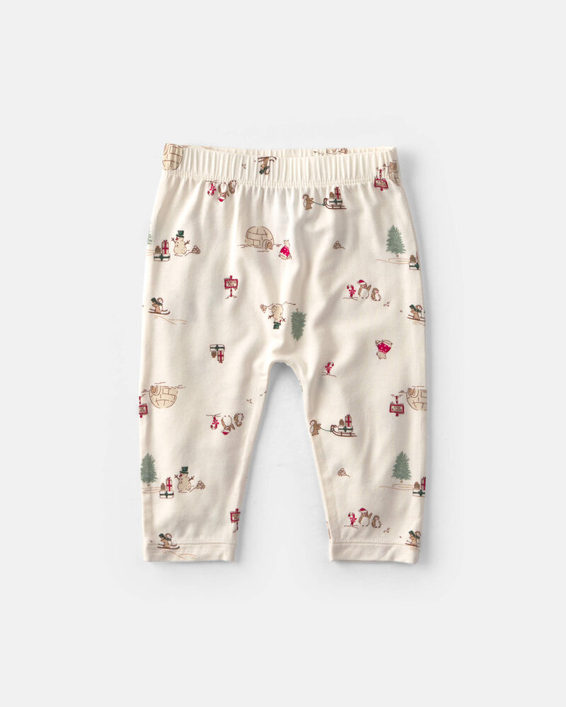B&eacute;b&eacute; - Ensemble 2 pi&egrave;ces PurelySoft cache-couche manches longues et pantalon &agrave; th&egrave;me p&ocirc;le Nord &ndash; Cr&egrave;me, image 3 sur 5 diapositives