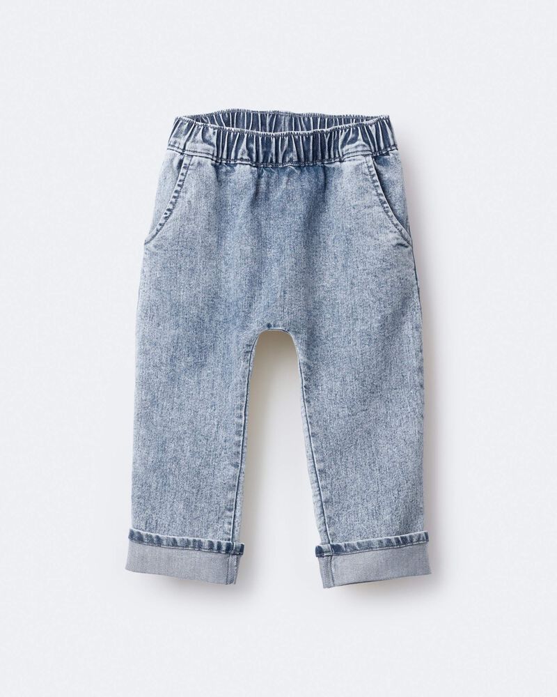Toddler Playground Pant in Avenue Wash Denim - Blue, image 6 of 7 slides