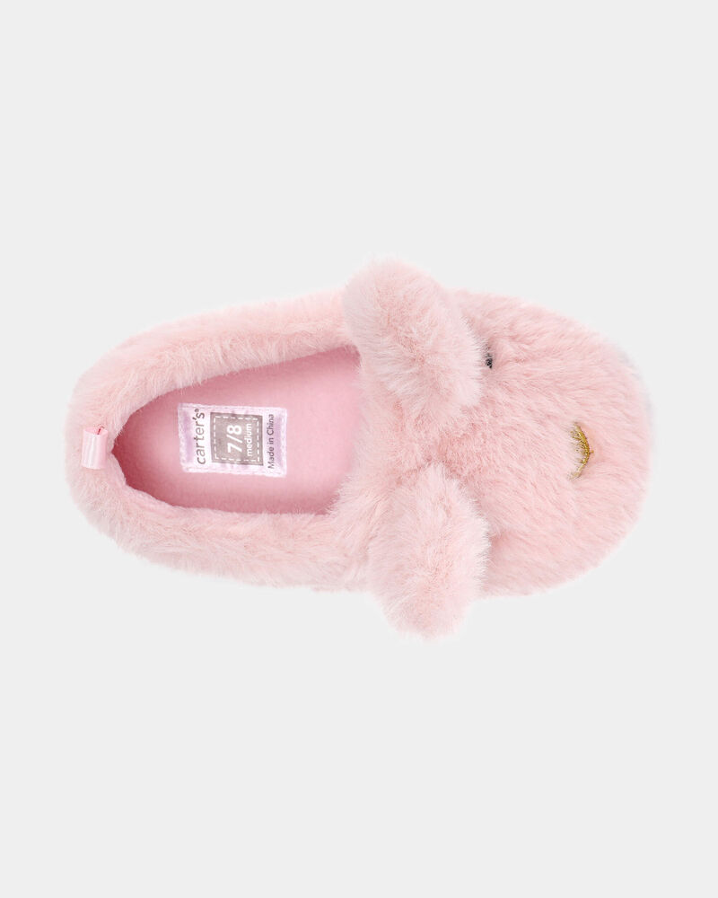 Girls Bunny Slippers - Pink, image 4 of 6 slides