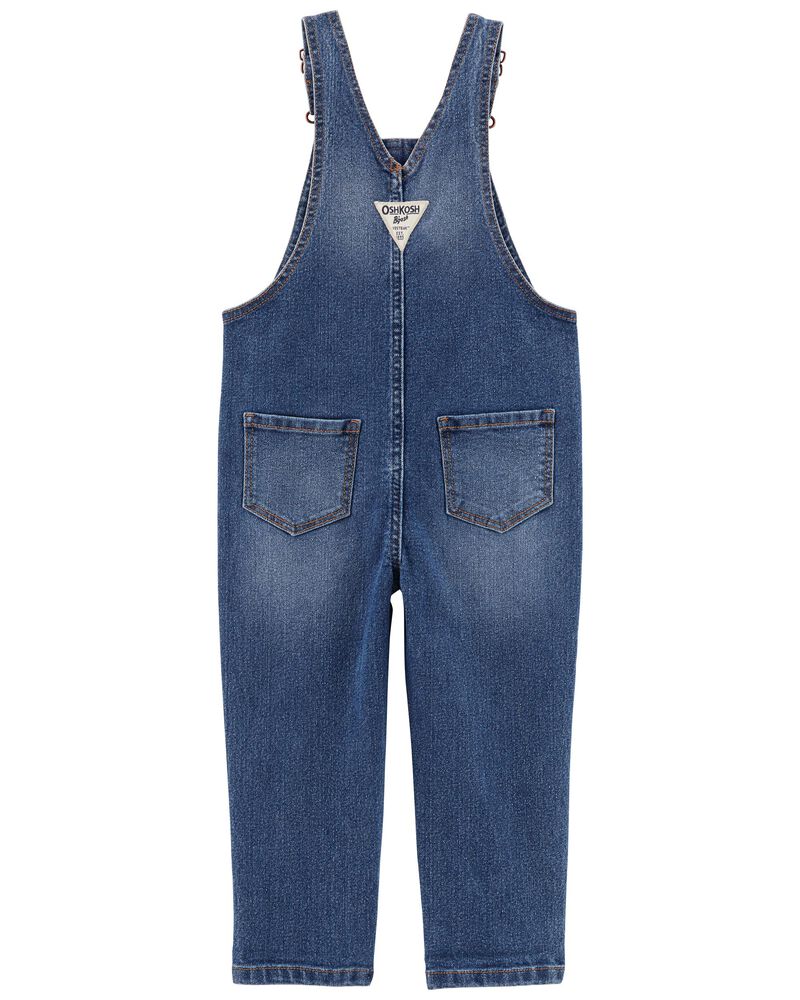 Toddler Girl Stretch Denim Overalls, image 2 of 6 slides