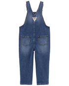 Toddler Girl Stretch Denim Overalls, image 2 of 6 slides