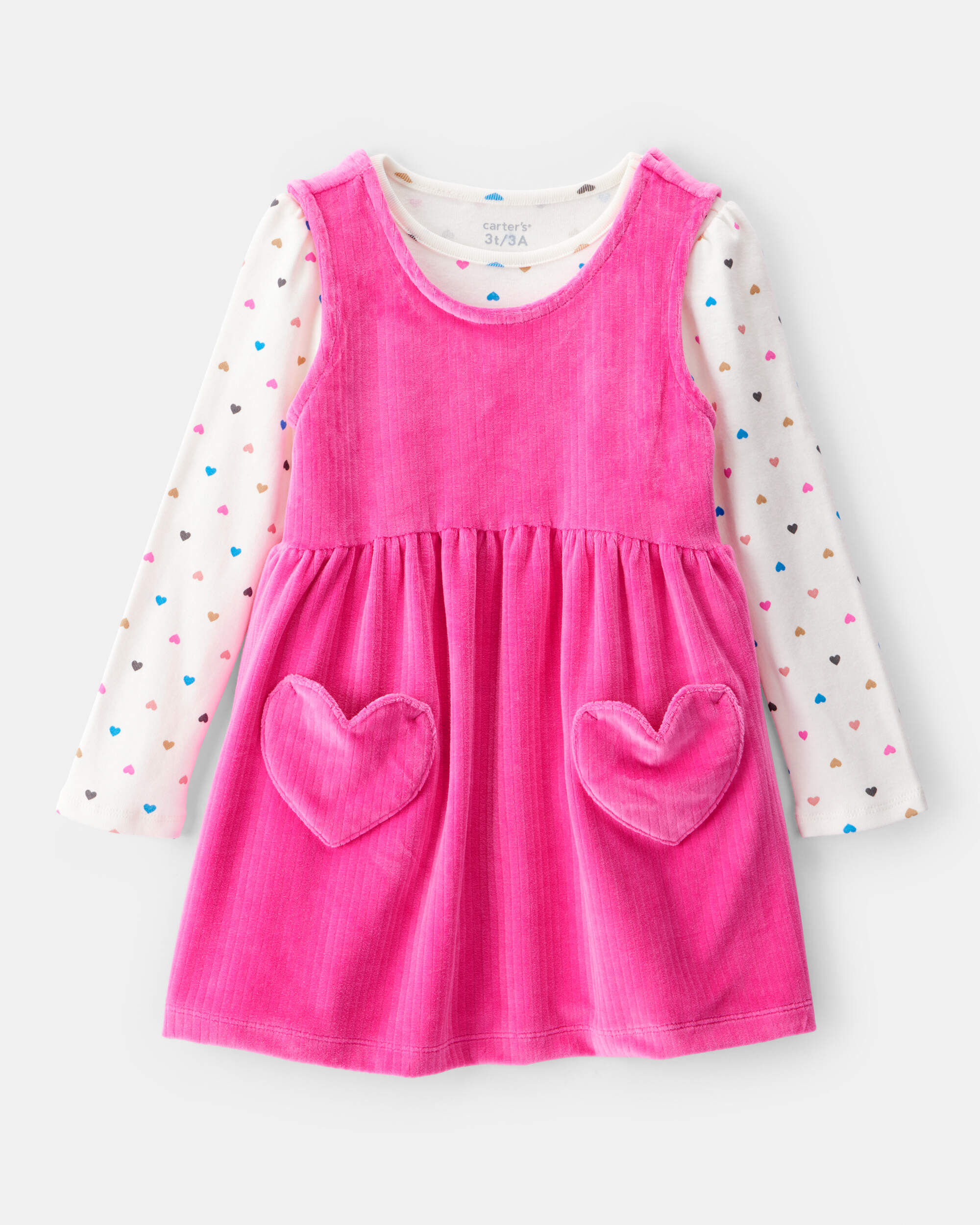 uhr Heart Mom Dress 1-2y ピンク Uhr Heart Mom Dress | MILK.