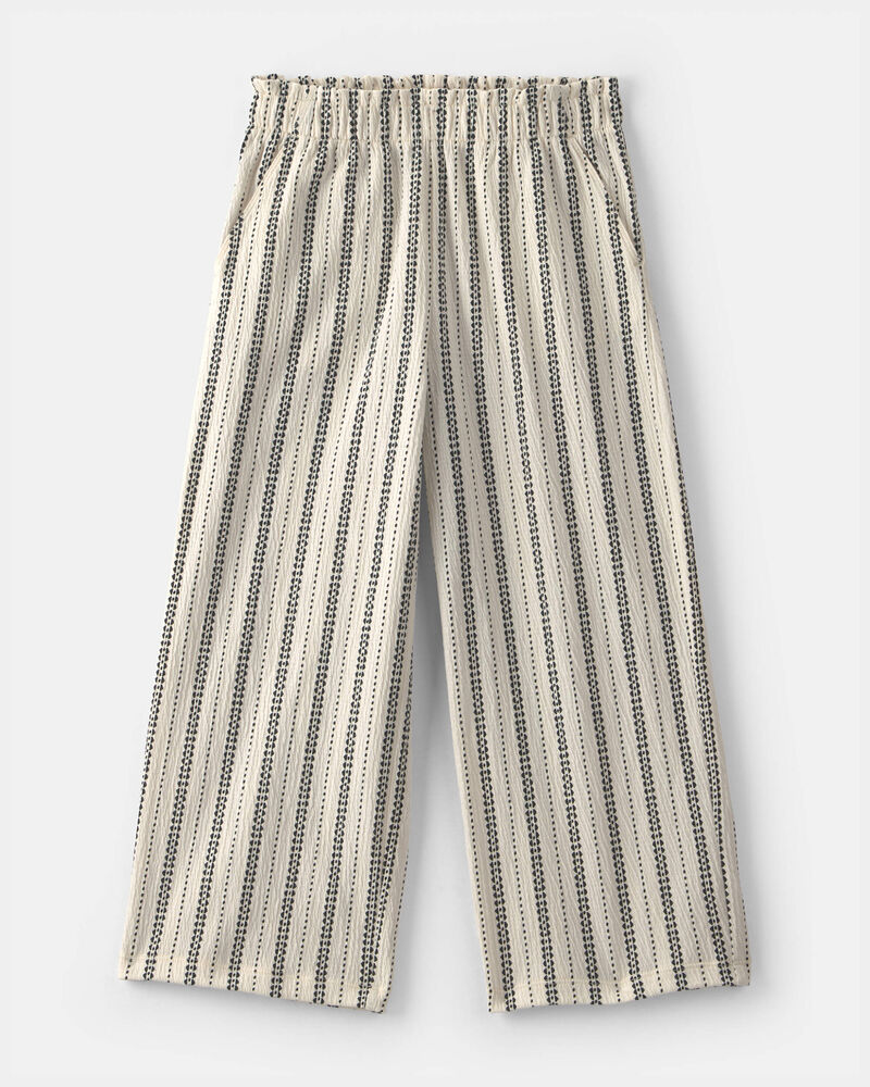 Girls Striped Pants - Ivory, image 1 of 4 slides