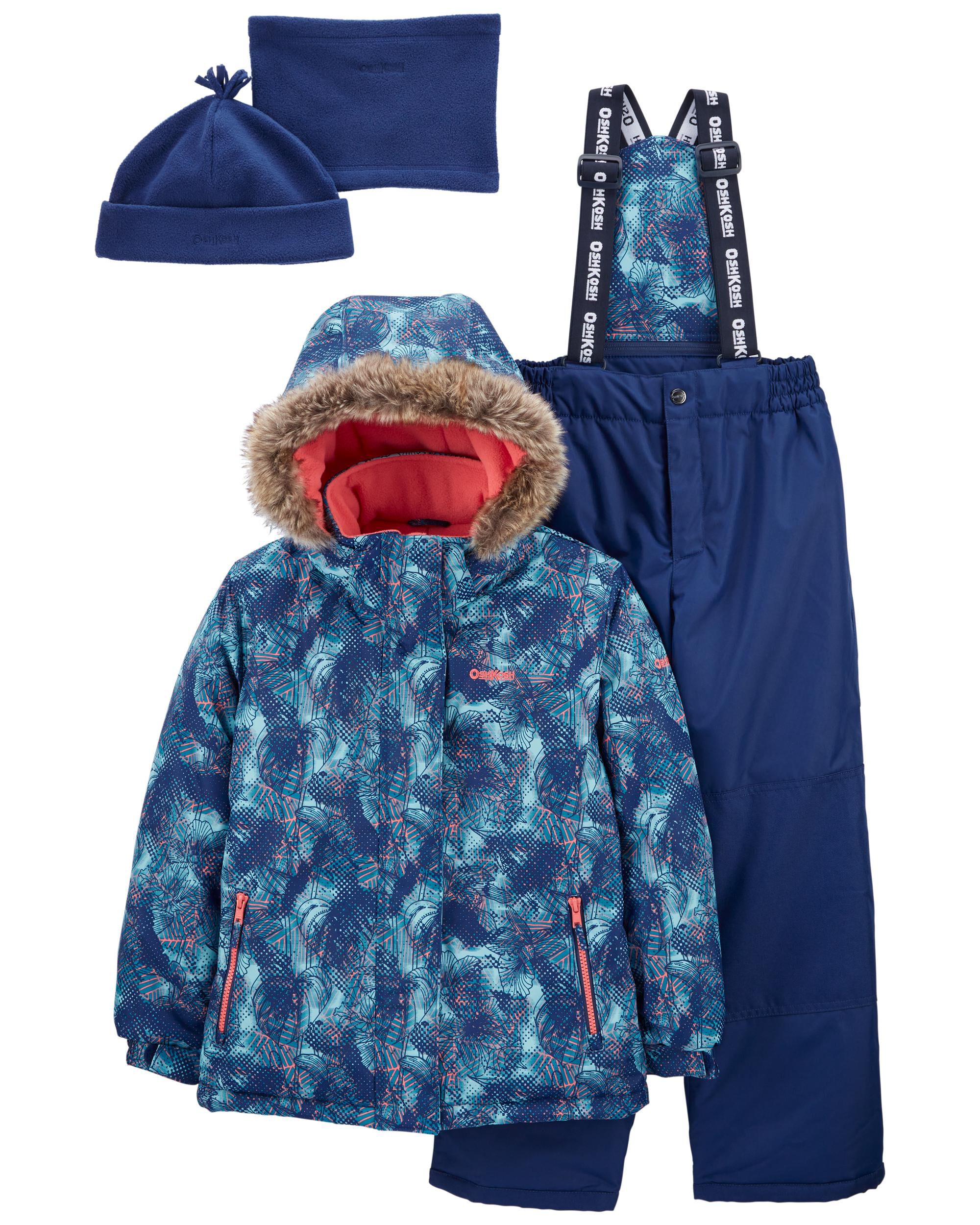 Multi 2 Piece Snowsuit With Bonus Hat And Neck Warmer Carter s