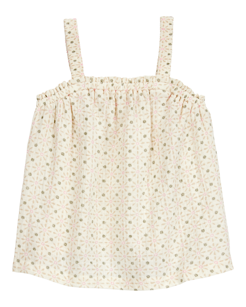 Baby Floral Sleeveless Tank - Ivory, image 1 of 3 slides