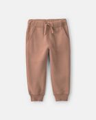 Toddler Boy Fleece Joggers - Brown, image 1 of 4 slides