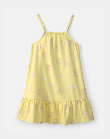 Toddler Girl Shell Swim Dress - Yellow, 