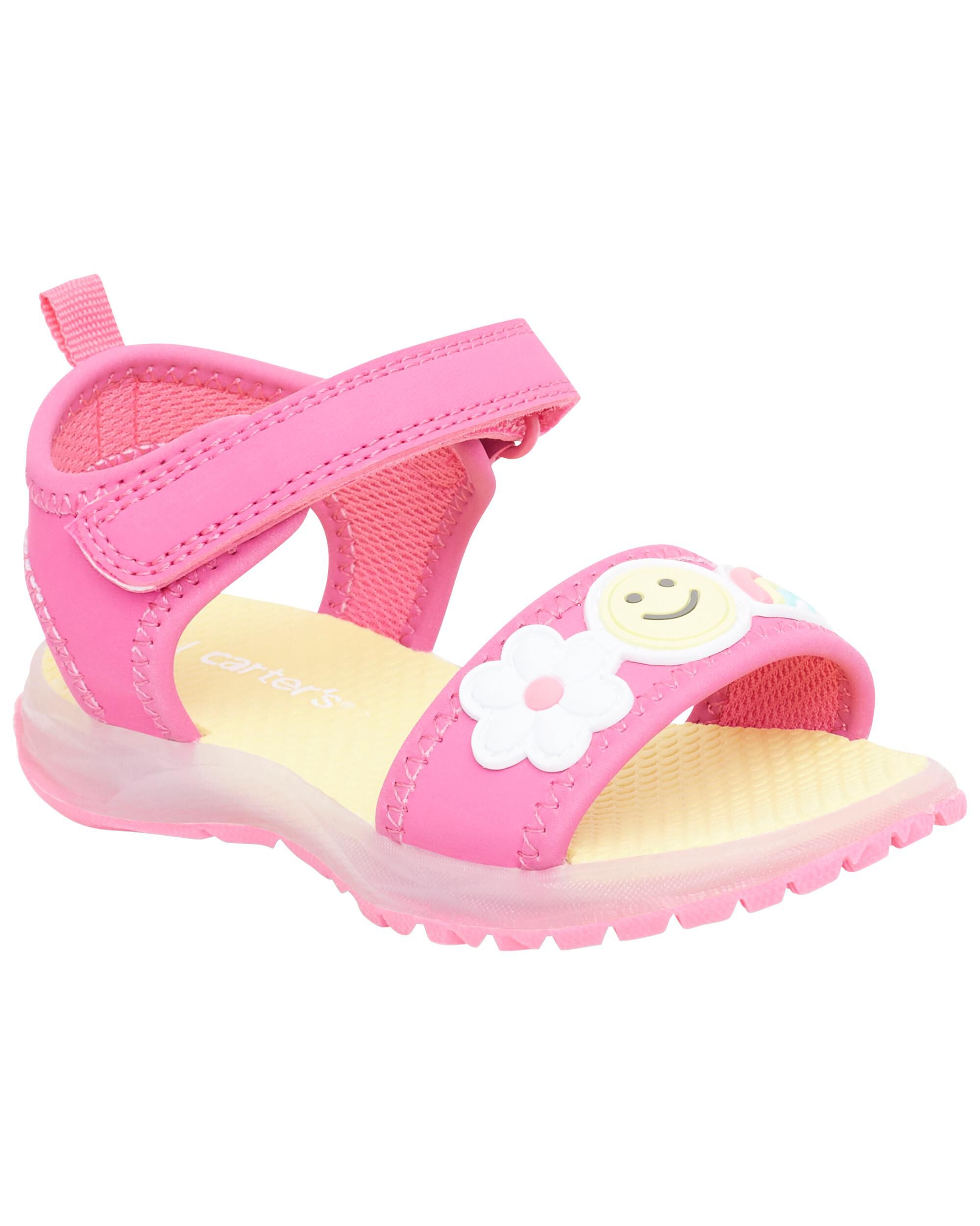 Pink sandals shop for baby girl